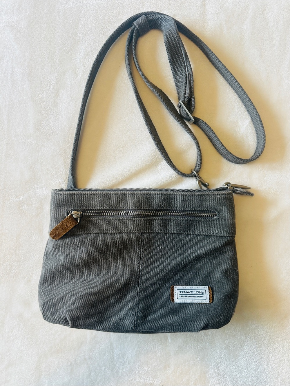 Travelon RFID Anti-Theft Heritage Women’s Crossbody Bag Purse Gray - Picture 10 of 13